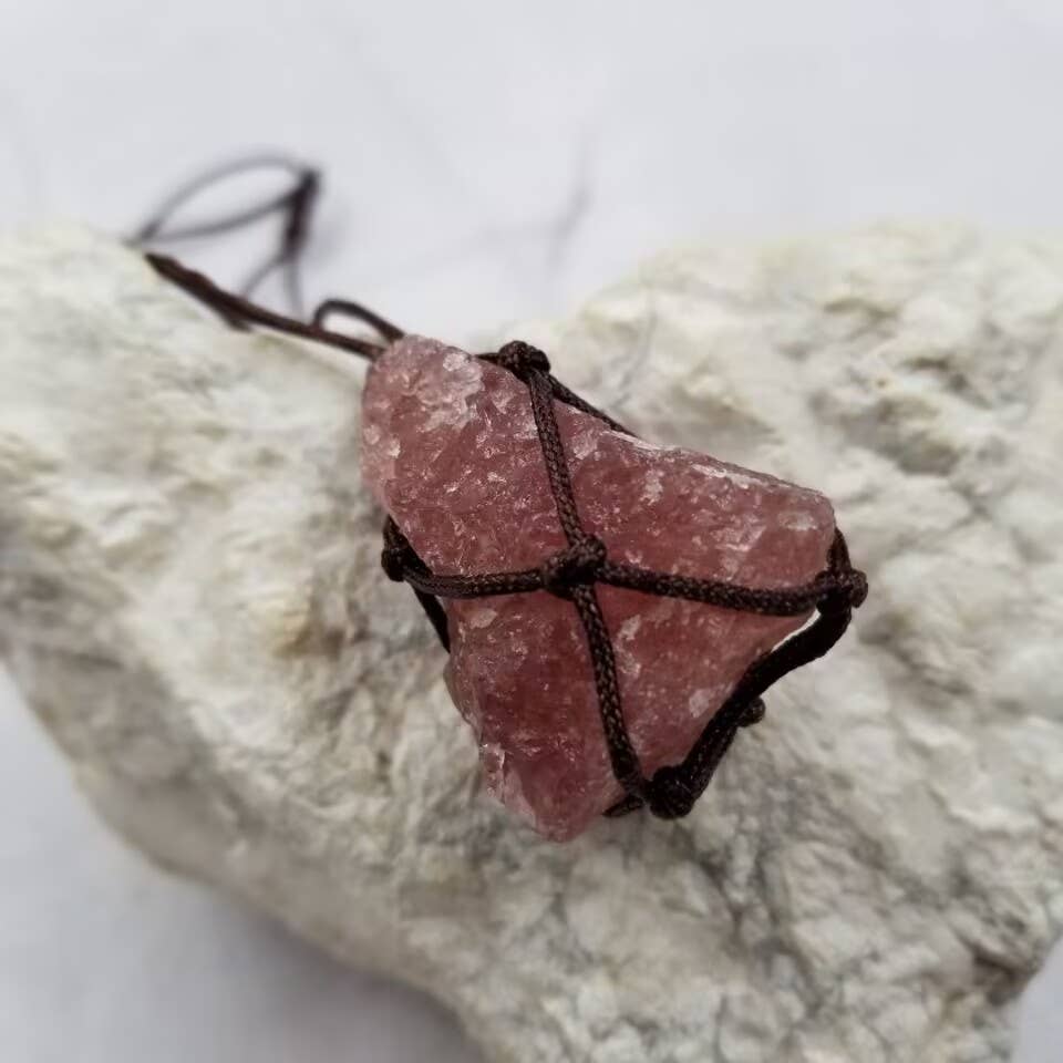 Natural Crystal Interchangable Cage Necklaces
