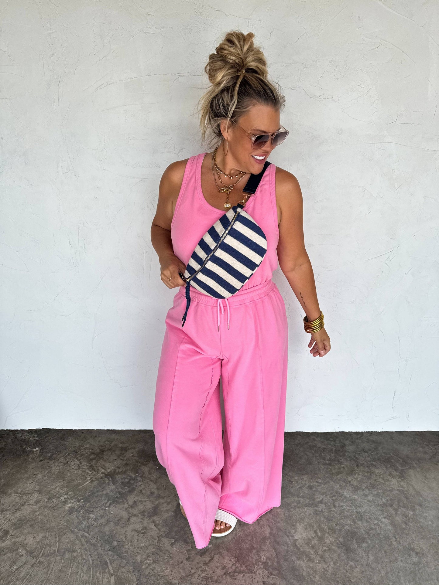STRIPE TERRY BUM BAG