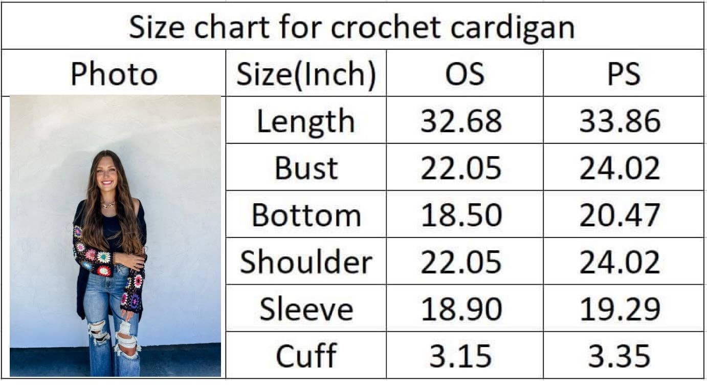 CROCHET SLEEVE CARDIGAN