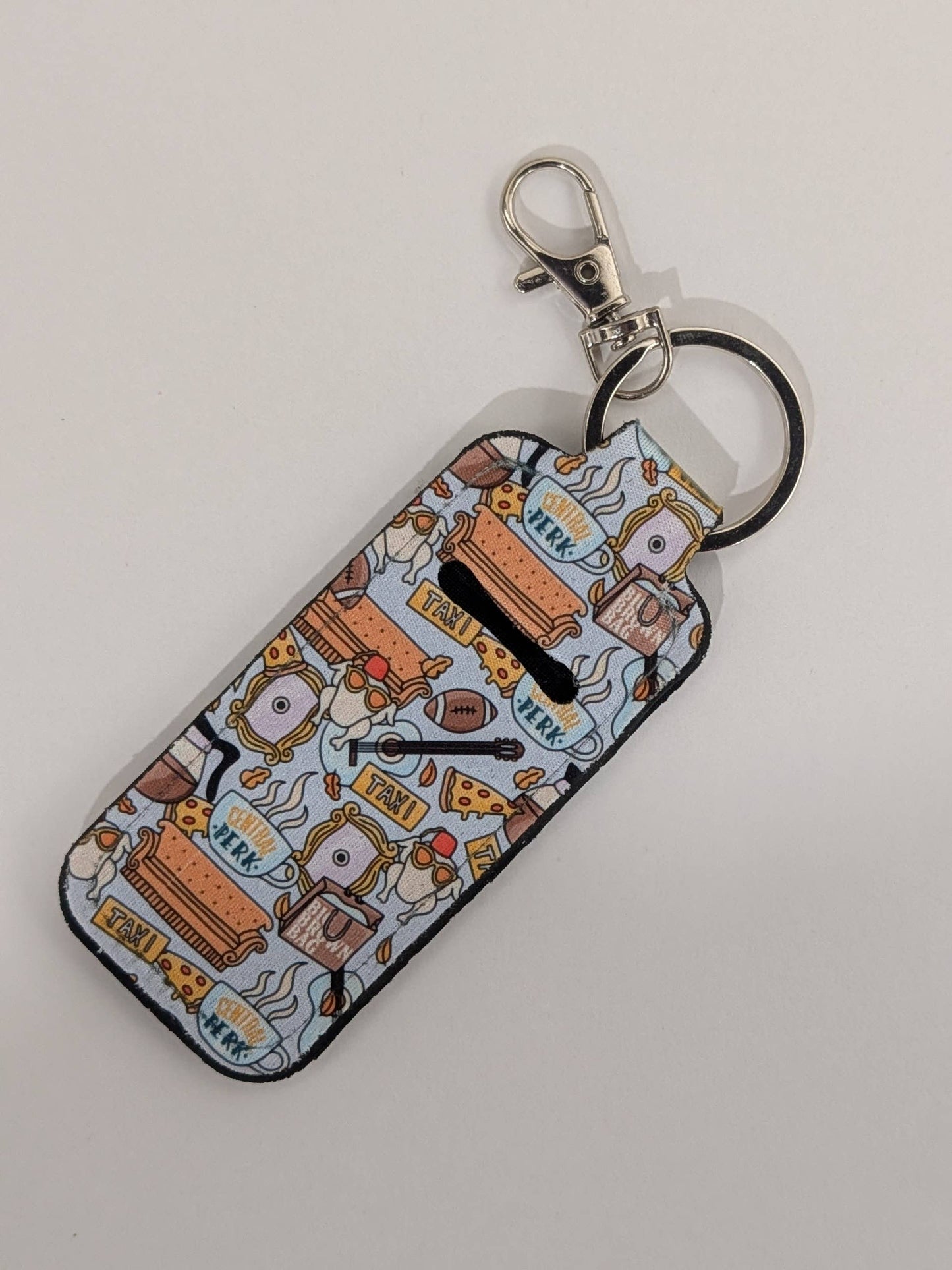 Taxi Cental Perk Lip Balm Chapstick Holder Keychain