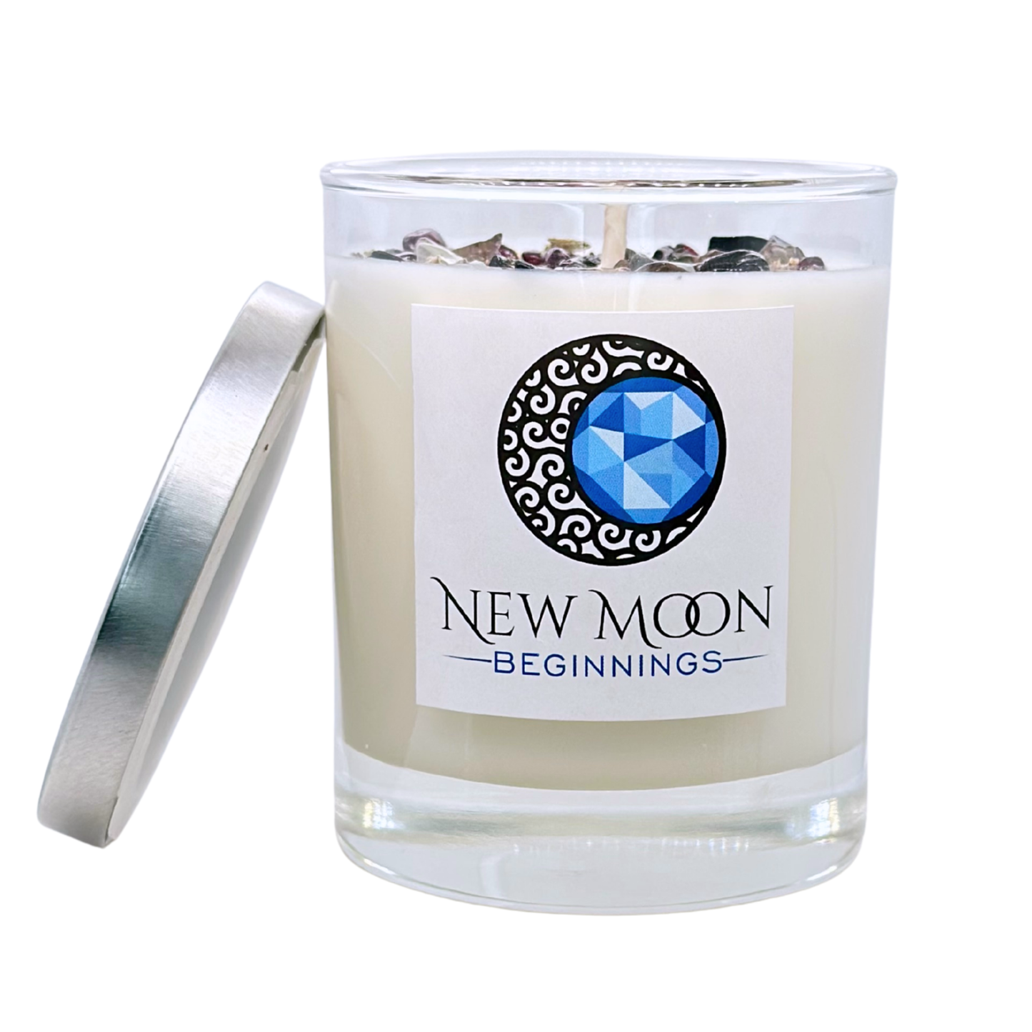 Meditation Candle - Herb, Flower, & Crystal Candles
