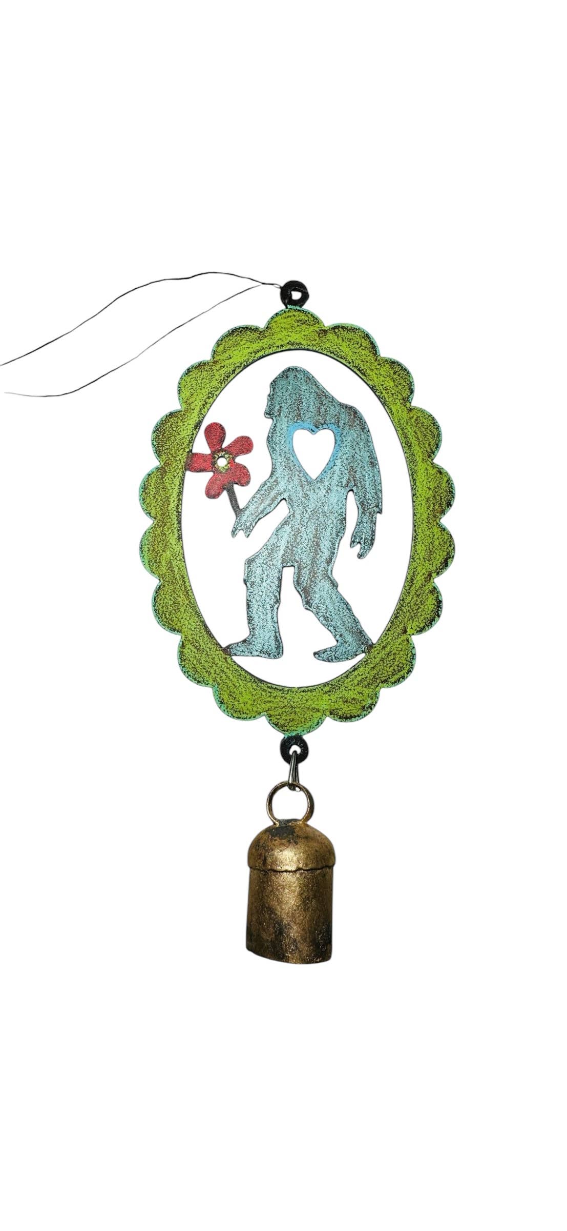 Bigfoot Flower Wind Chime Sasquatch bell Yeti Northwest souvenir