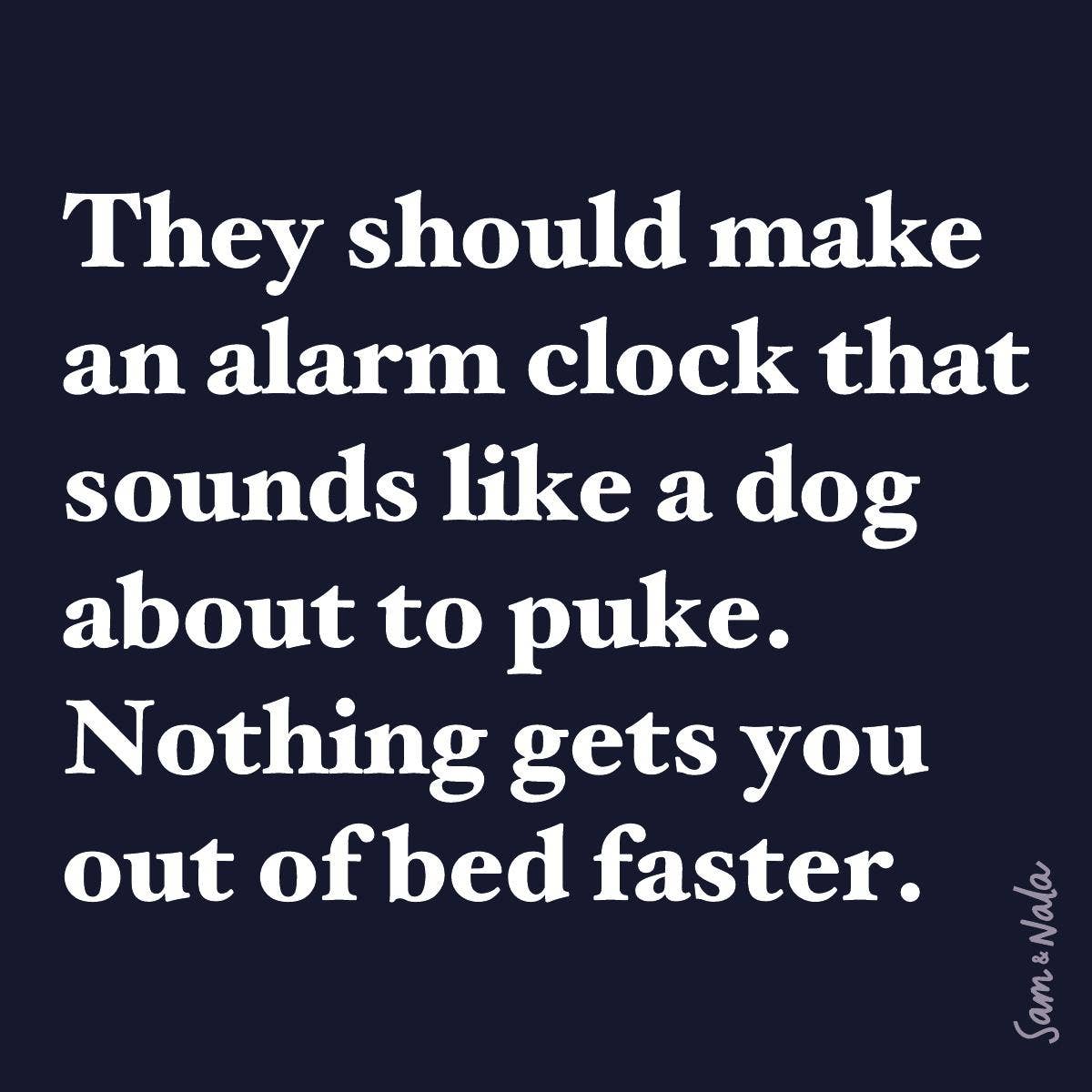 Alarm Clock Dog Vinyl Sticker- durable & resistant to fading