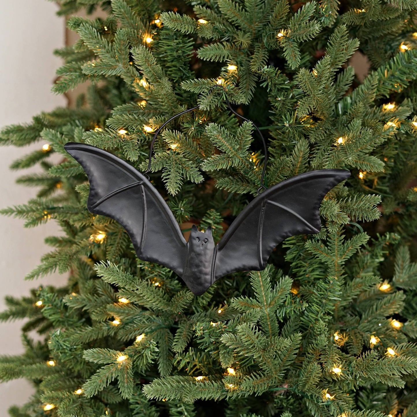 570721- Metal Black Flying Bat Ornament-12W x 9H