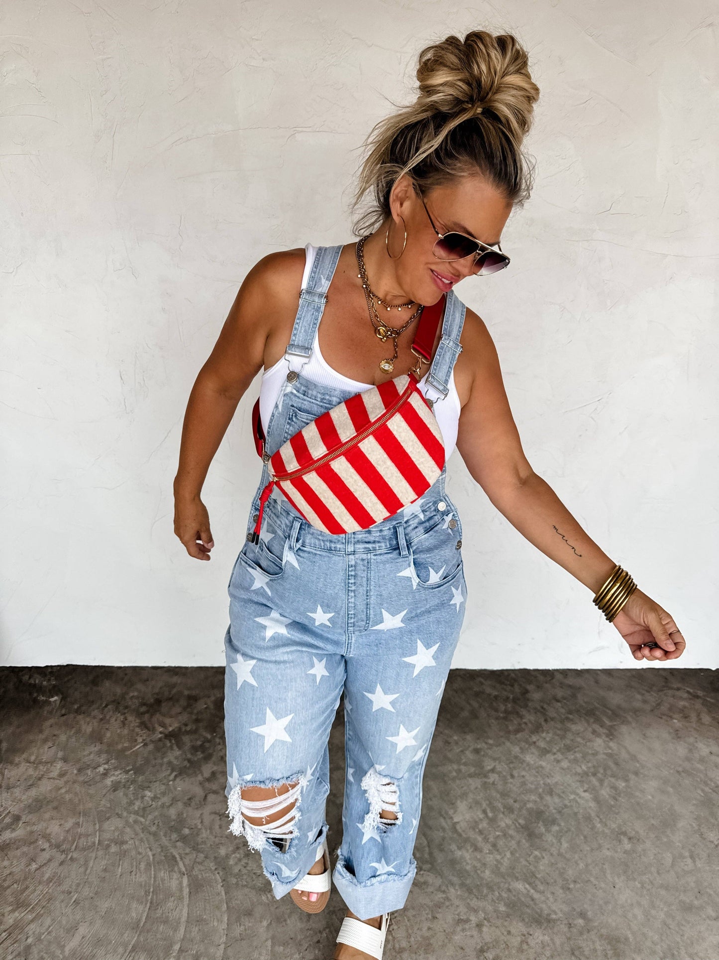 STRIPE TERRY BUM BAG