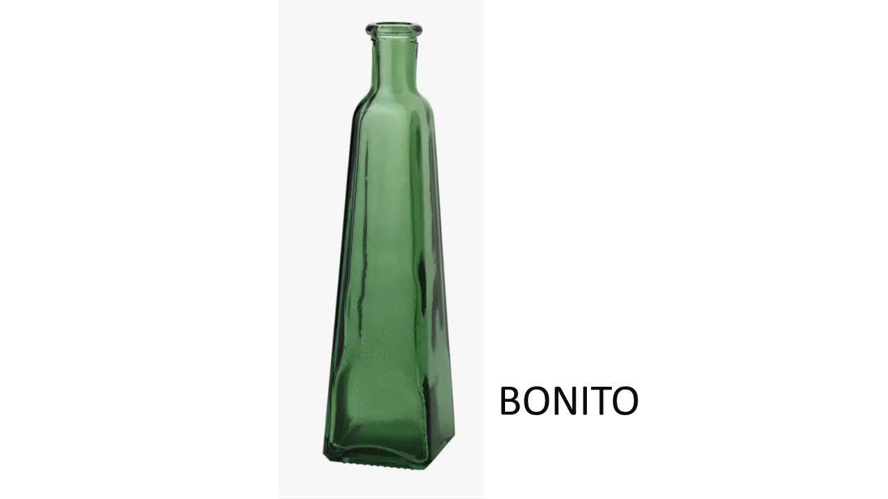 Valencia Recycled Glass Vases: Bello, Bonito, Sol (SMALL)