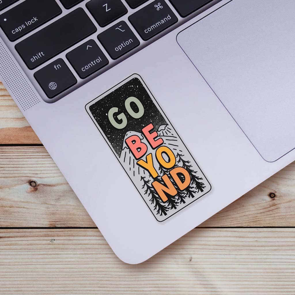 "Go Beyond" Nature Clear Sticker