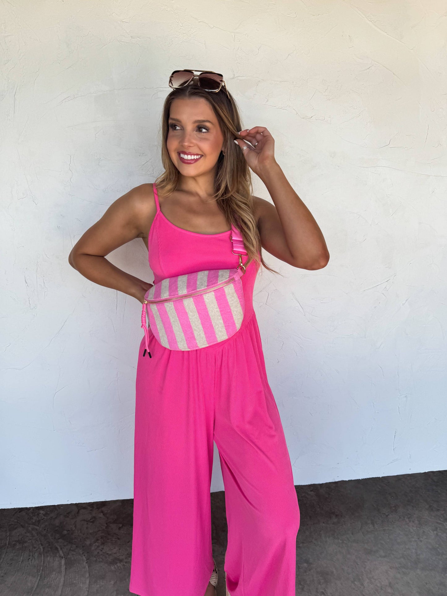 STRIPE TERRY BUM BAG