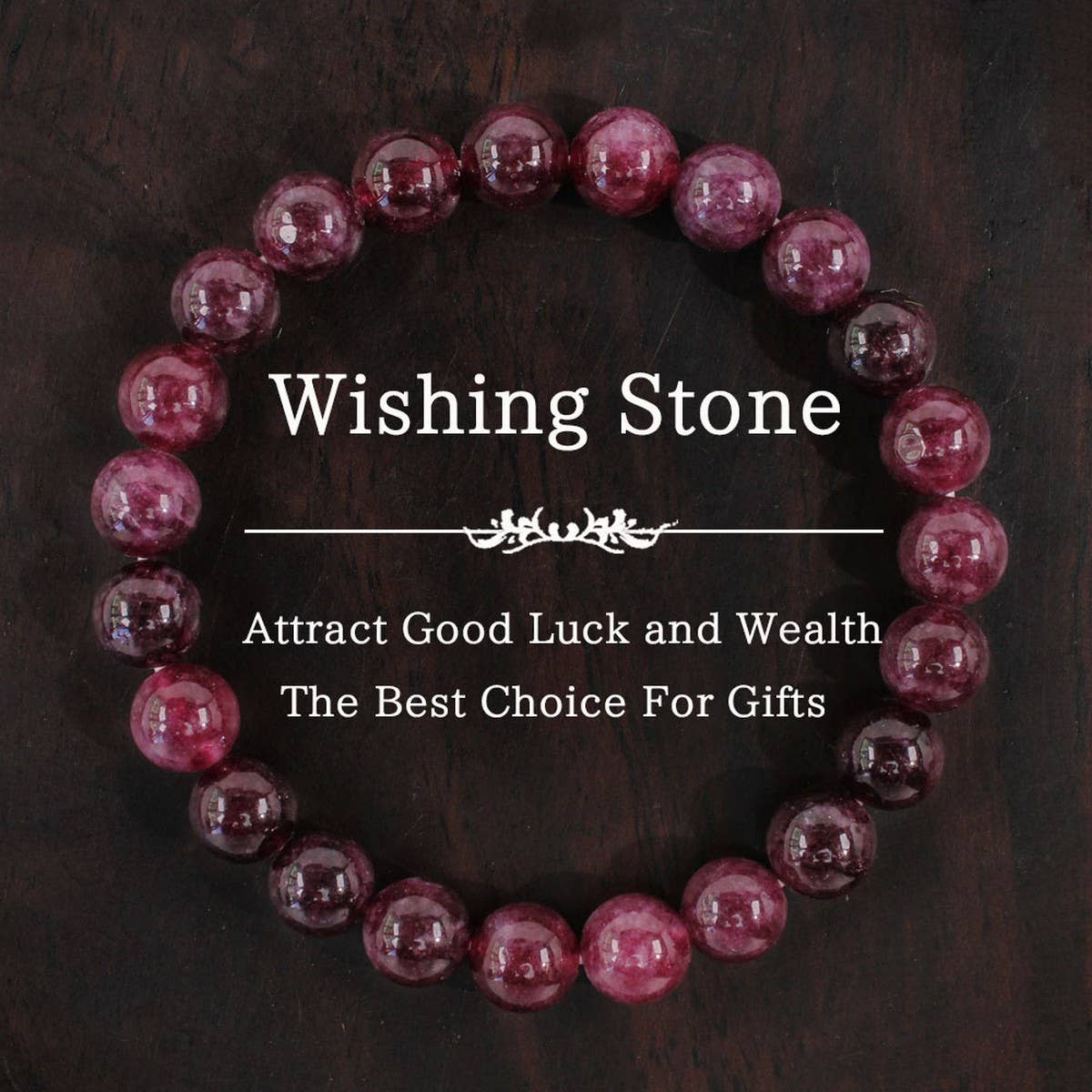 Cherry Red Garnet Beaded Bracelet_CWMM11319