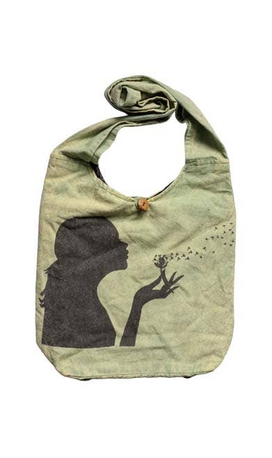 Yellow Cotton Linen Adjustable Tote Bag