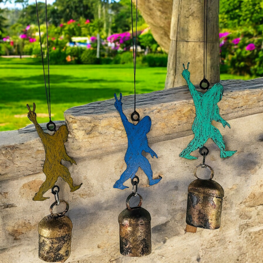 Bigfoot wind chime Peace sign ornament cheap affordable gift