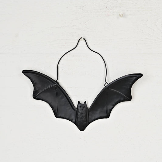 570721- Metal Black Flying Bat Ornament-12W x 9H