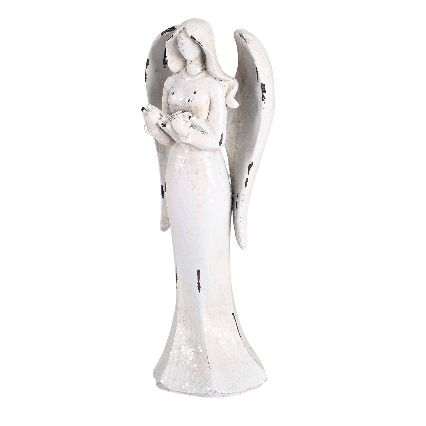 Angel Figurine Distressed Holding Book