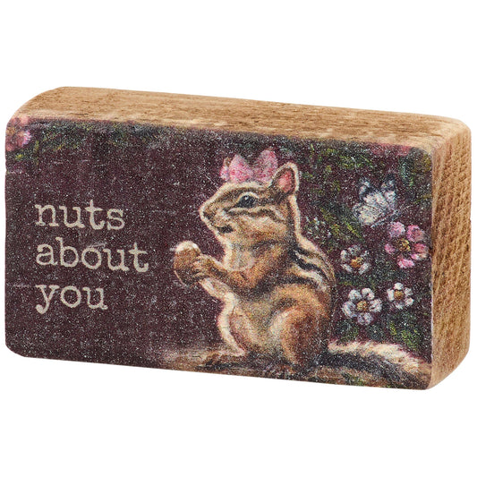 Nuts About You Block Sign