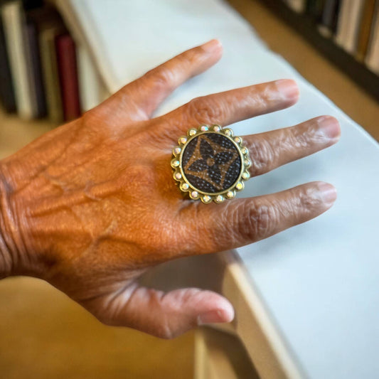 Round Rhinestone Ring