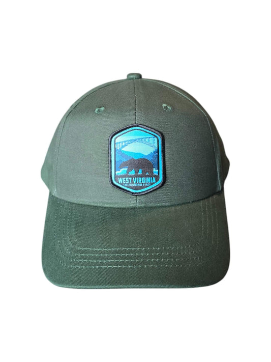 West Virginia Hat – Bear & Bridge Embroidered Patch