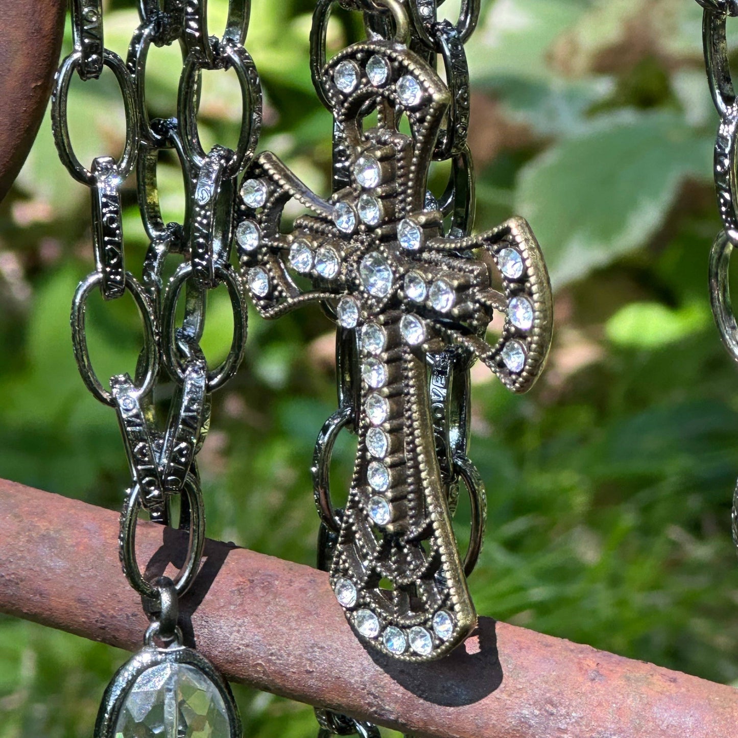 Granger Cross Bling Pendant Necklace.