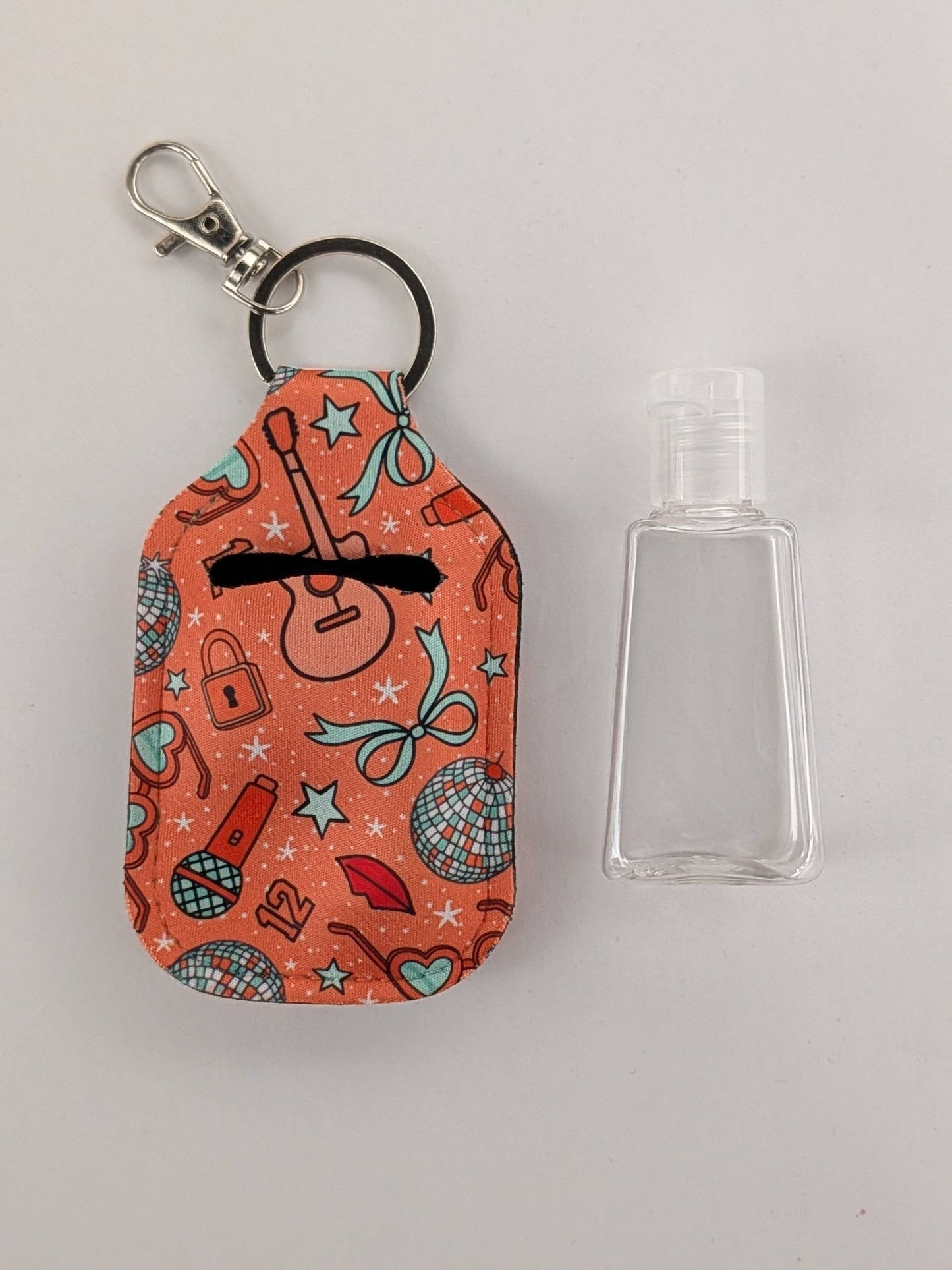 Orange Show Doodle Hand Sanitizer Keychain Holder