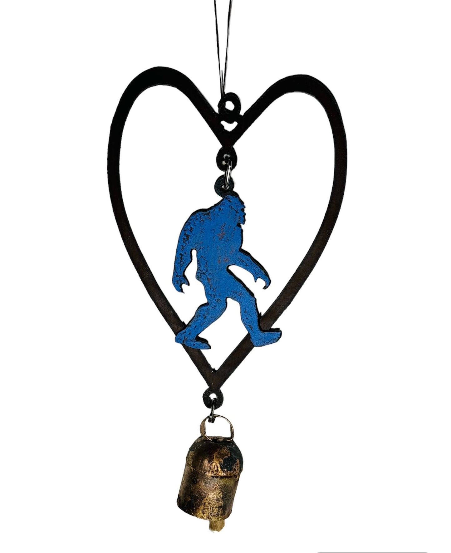 Bigfoot wind chime heart garden unique nana bell ornament souvenir