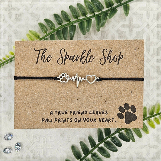 "Paw Prints on Your Heart" Dog/Cat Charm Bracelet