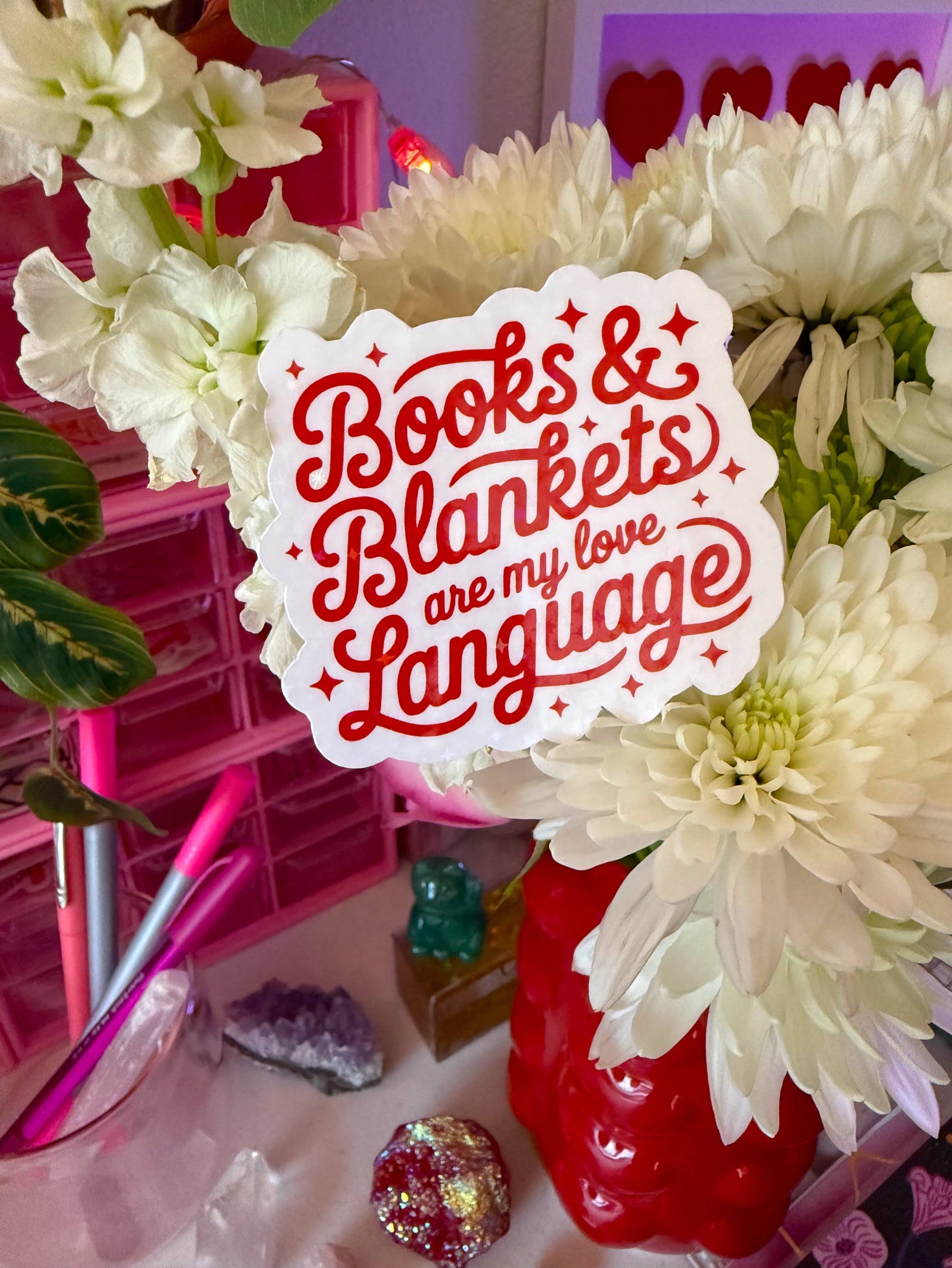 Books and blankets sticker (holographic)