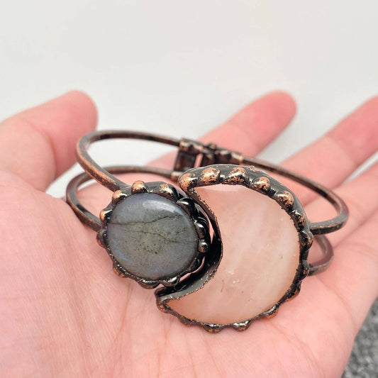 Star Moon Element Natural Stone Craft Bangle
