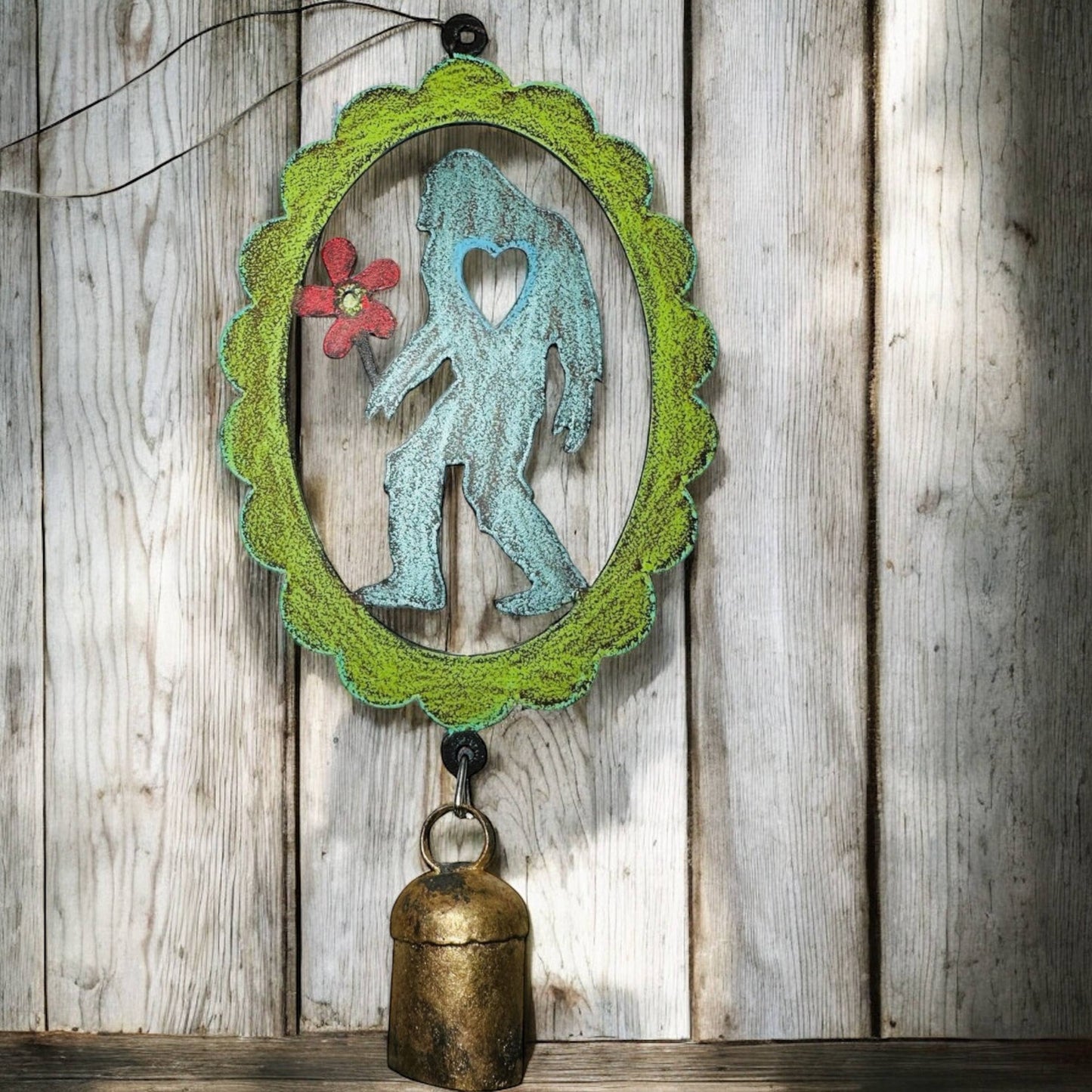 Bigfoot Flower Wind Chime Sasquatch bell Yeti Northwest souvenir  