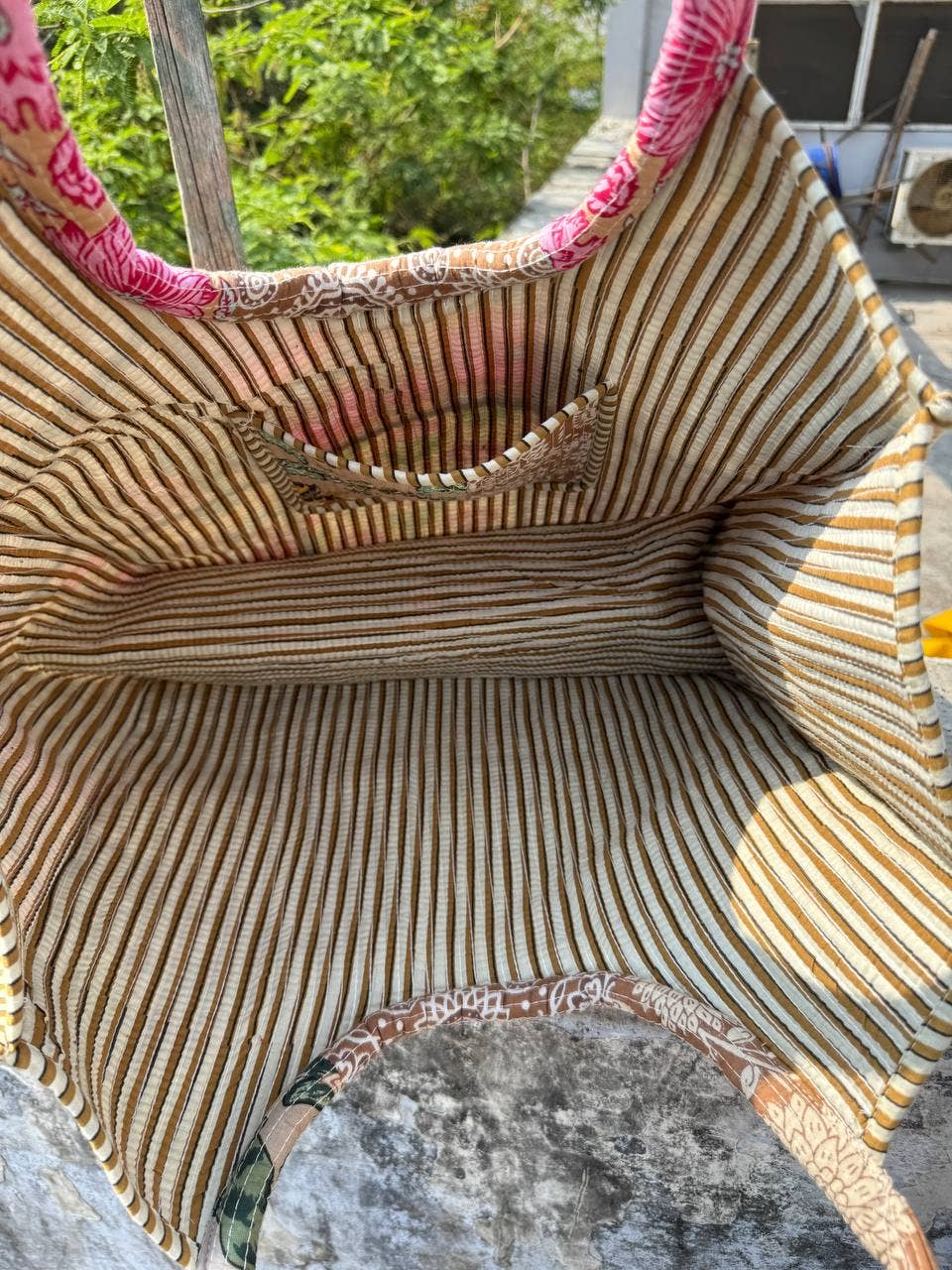 Patchwork Quilted Cotton Bag Market Bag Floral Printed Bags