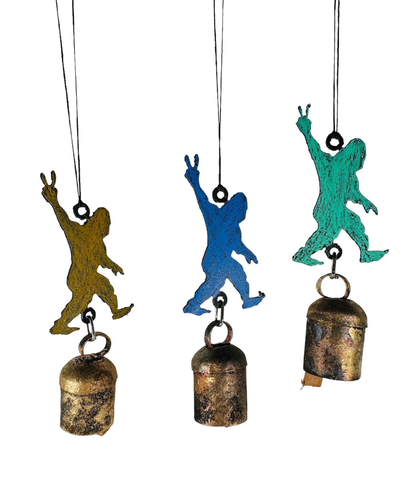 Bigfoot wind chime Peace sign ornament cheap affordable gift