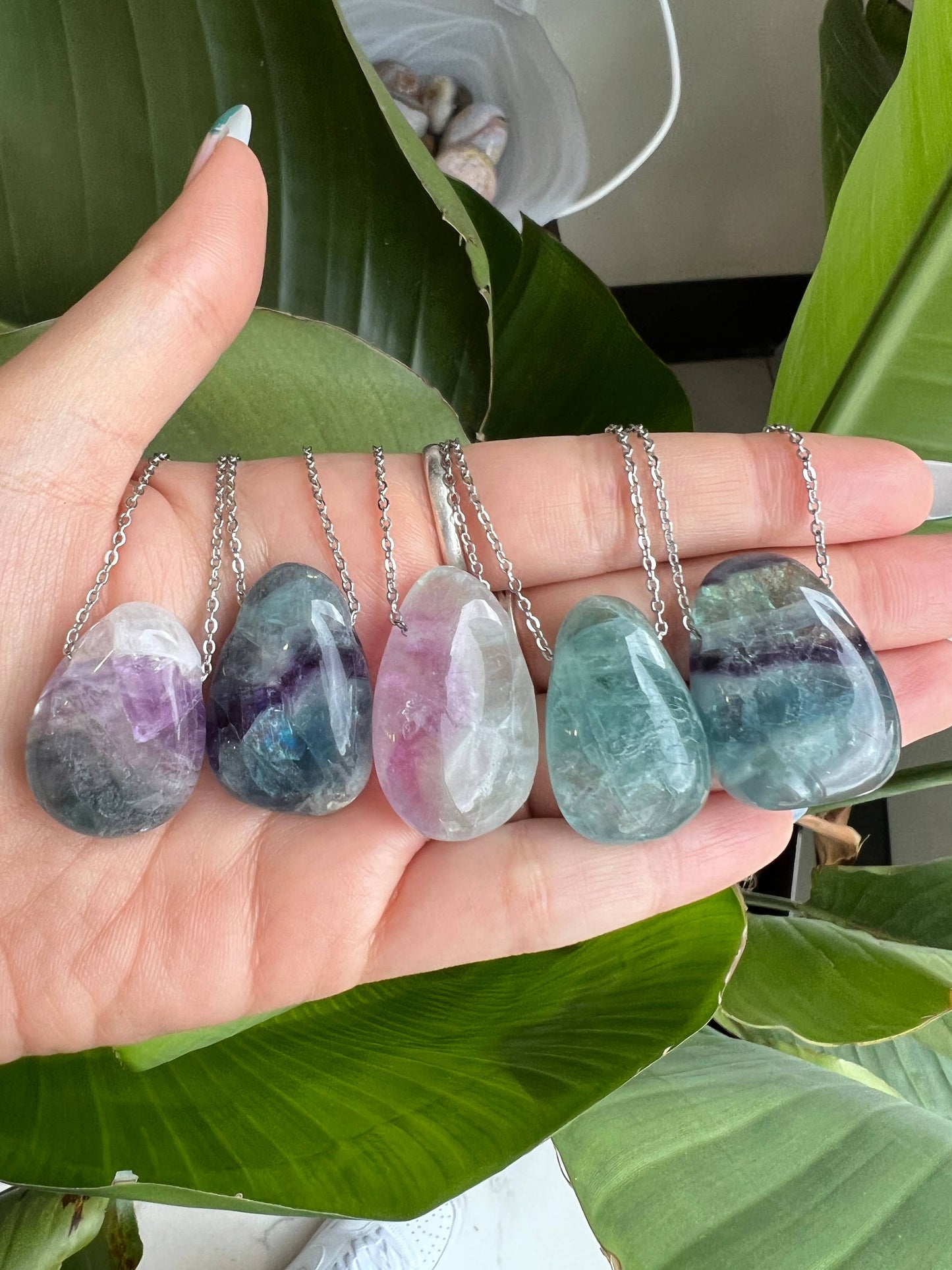 Fluorite Crystal Necklace