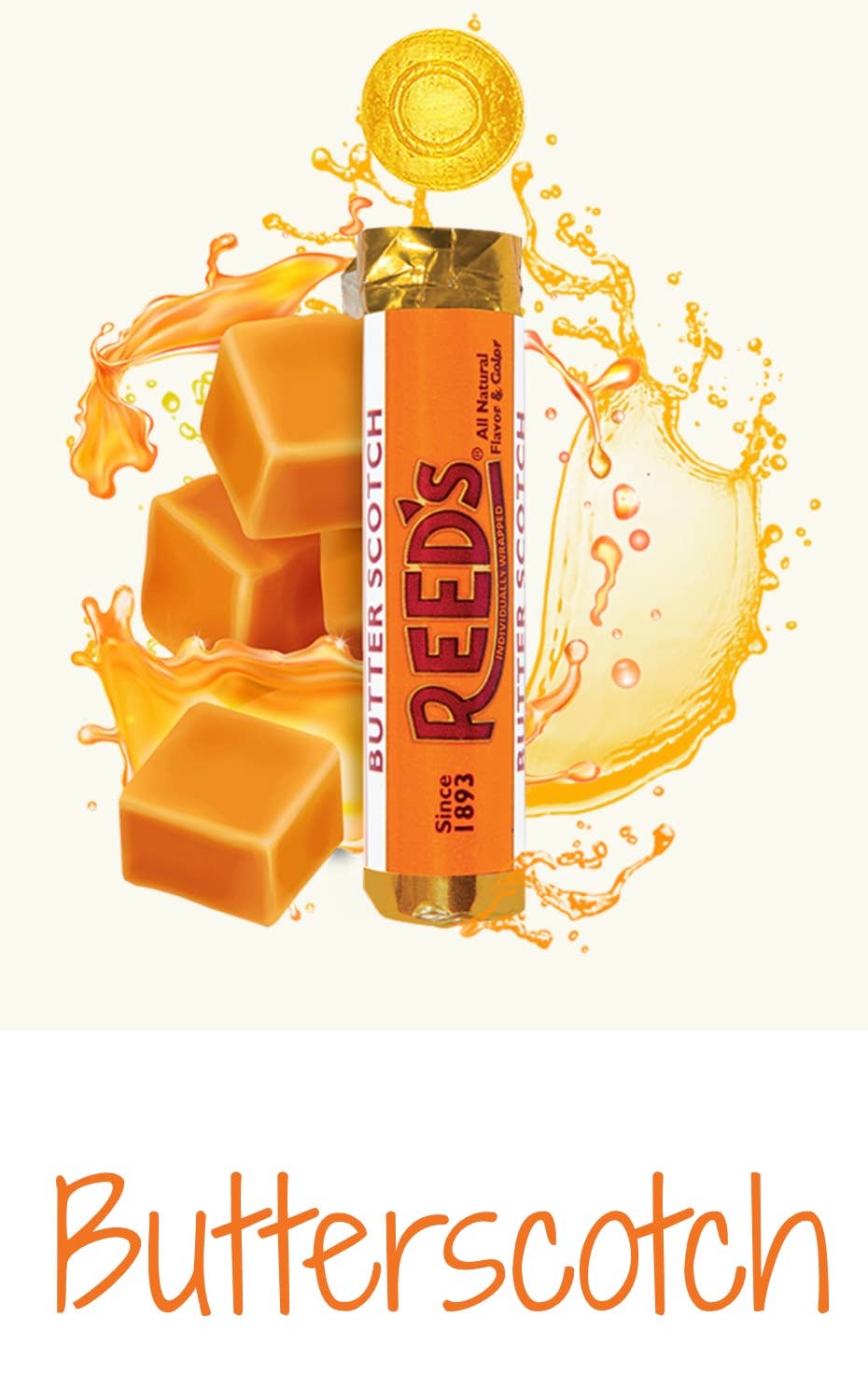 Nostalgic Reed’s “Butterscotch” Hard Candy Roll Est. 1893!