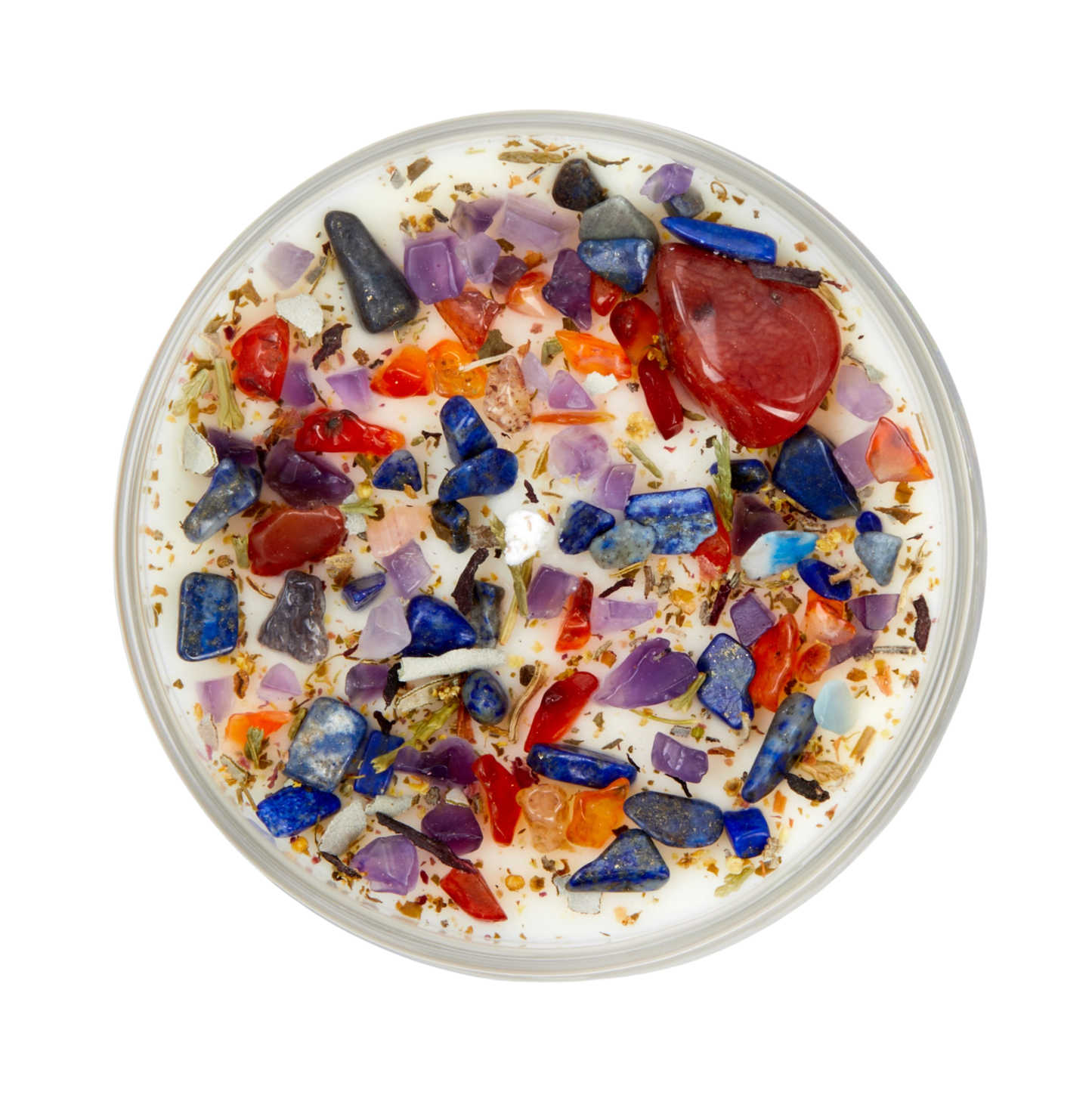 Meditation Candle - Herb, Flower, & Crystal Candles