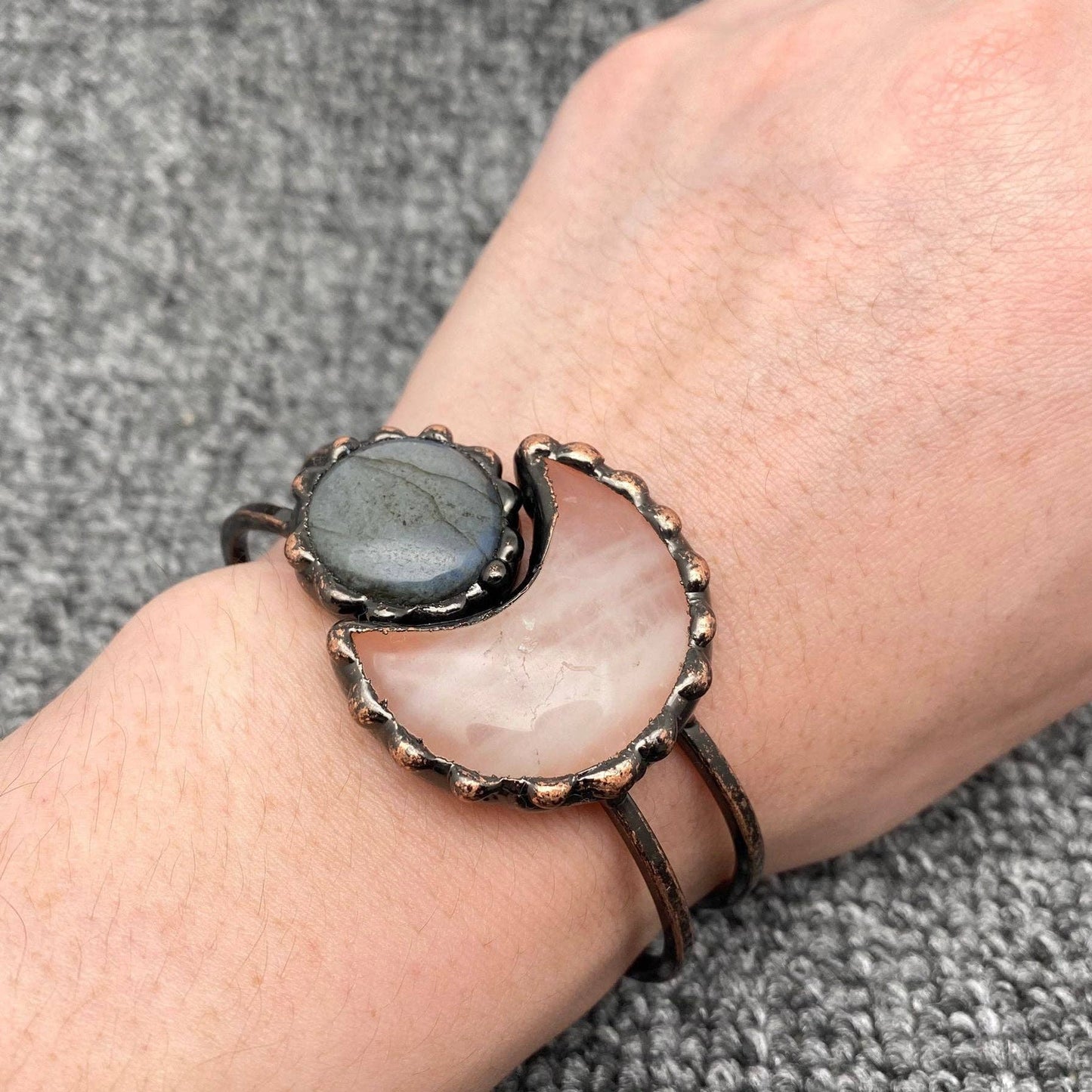 Star Moon Element Natural Stone Craft Bangle