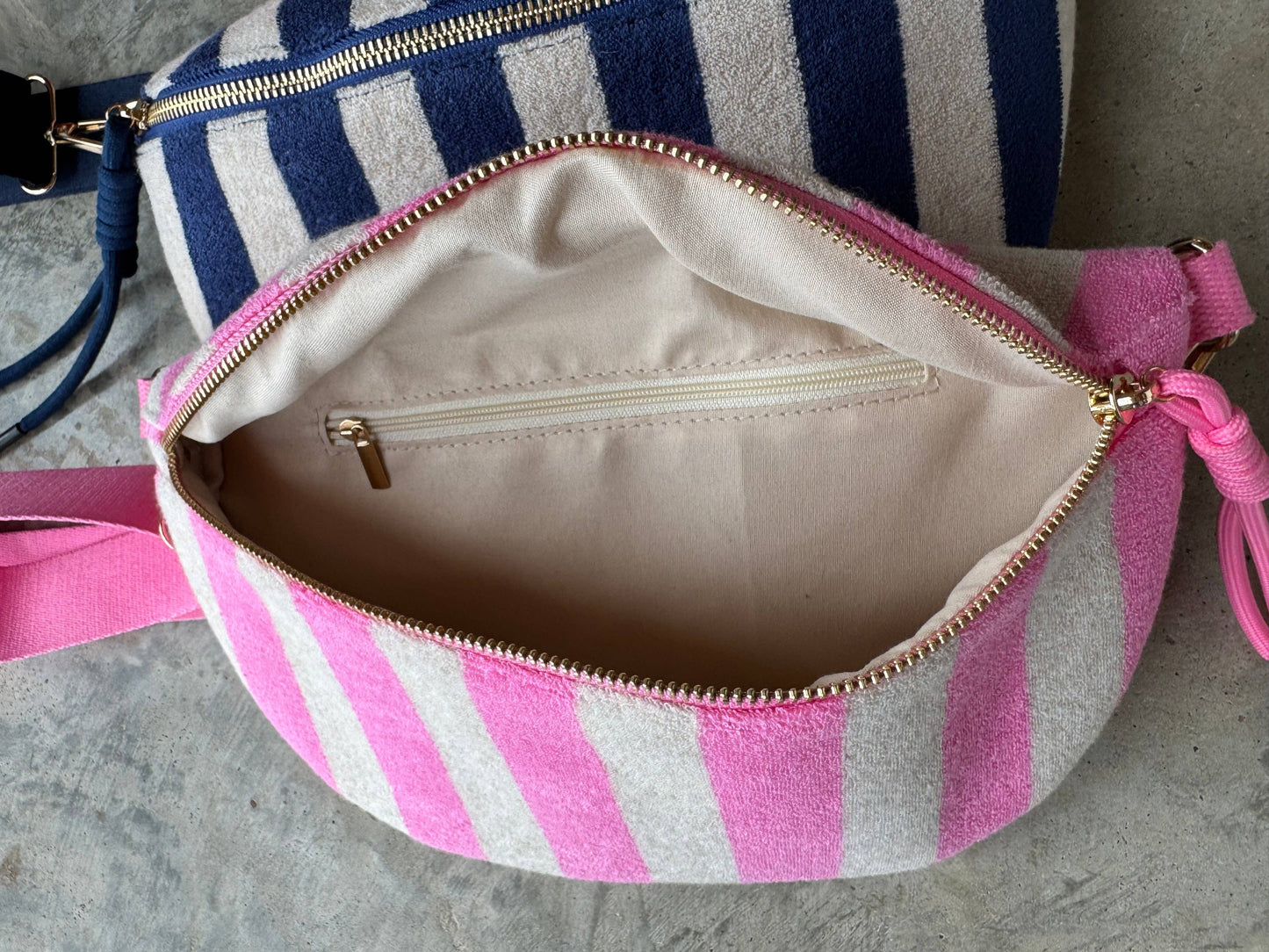 STRIPE TERRY BUM BAG
