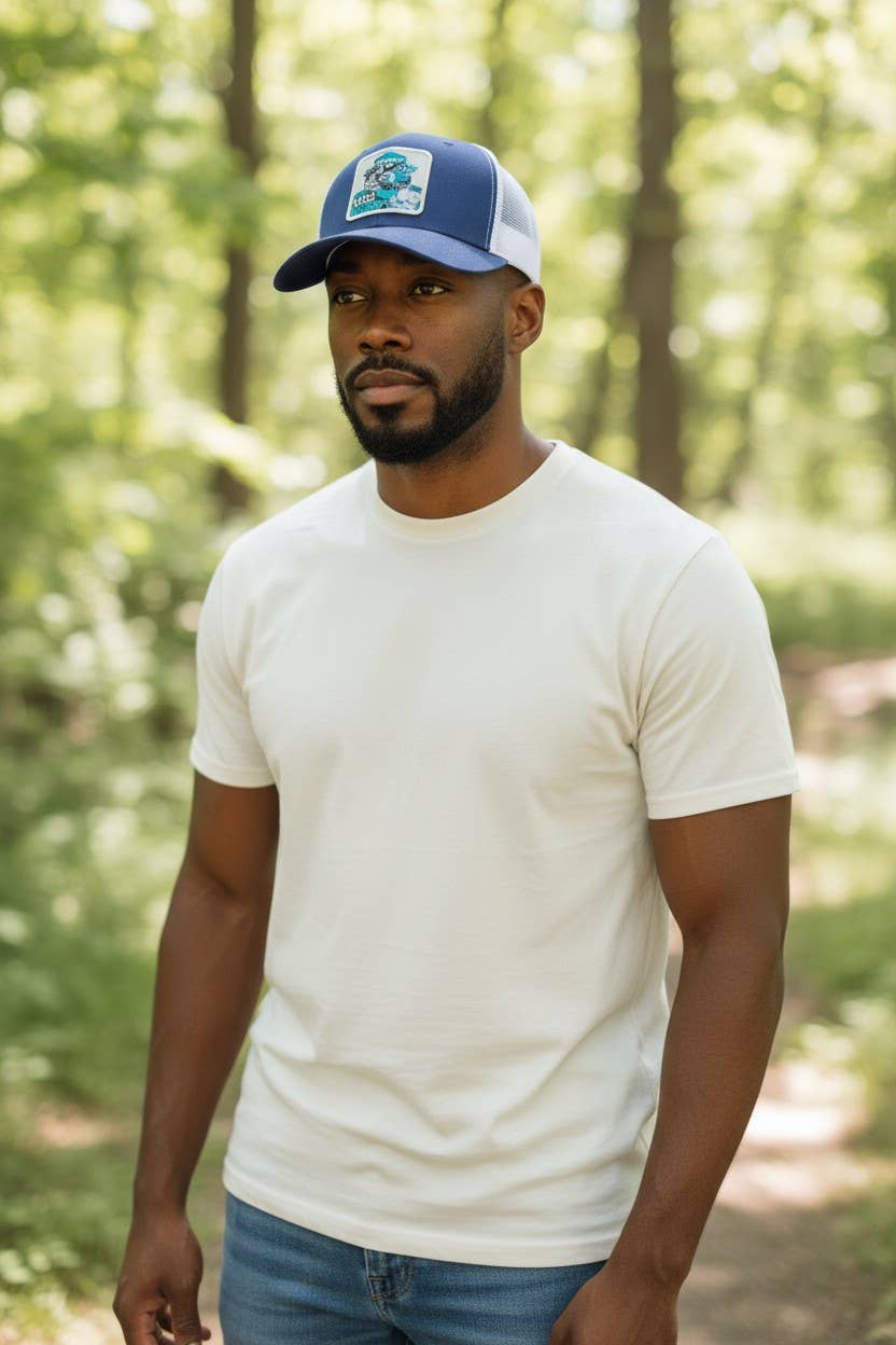 Smokey the Bear Snapback Trucker Hat W/ Patch