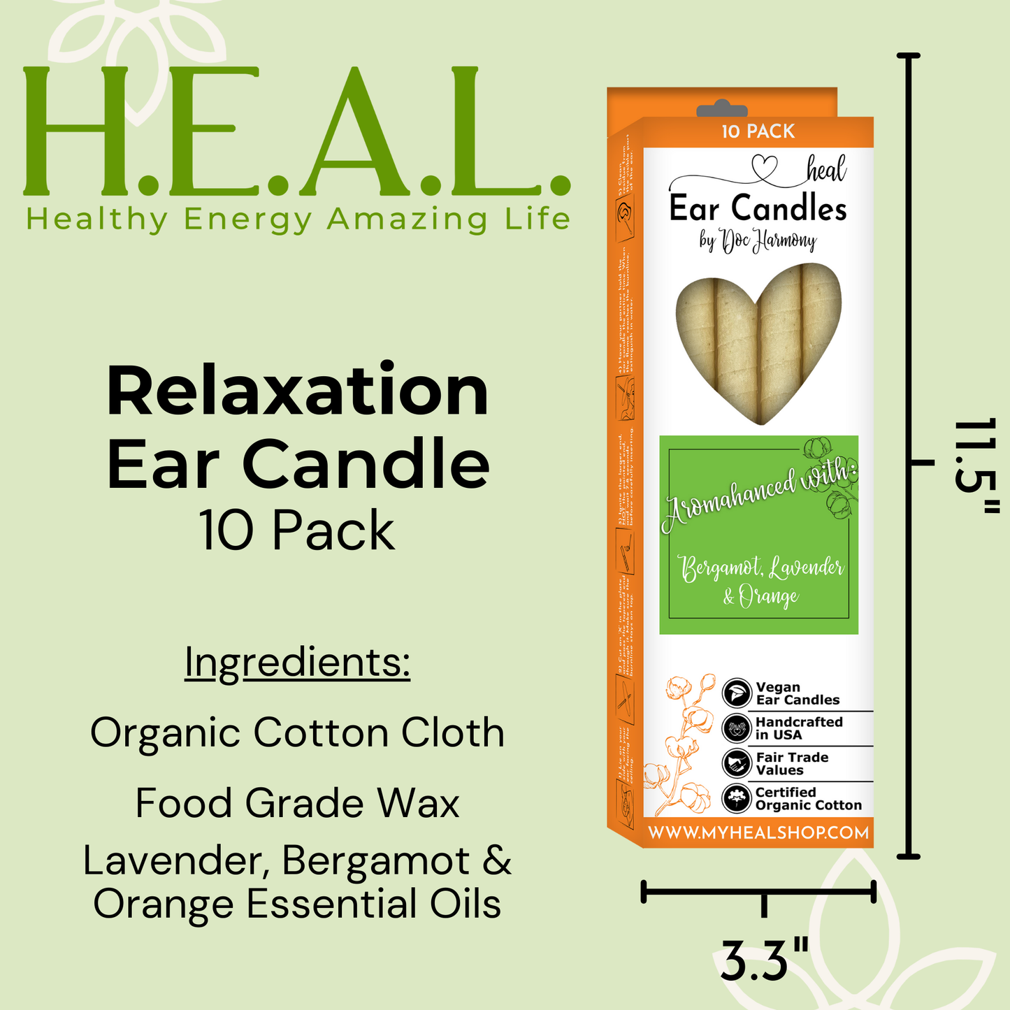 Lavender, Bergamot & Orange Ear Candles by Doc Harmony