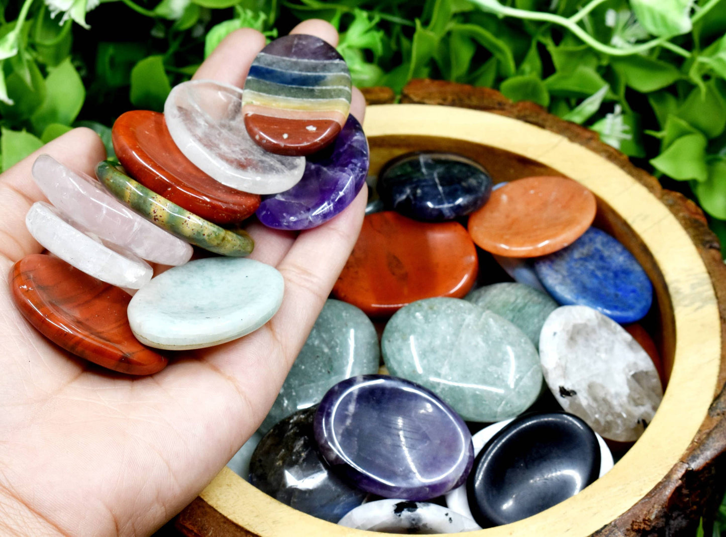 Gemstone Worry Stones, Palm Stone, Thumb Stone-Random