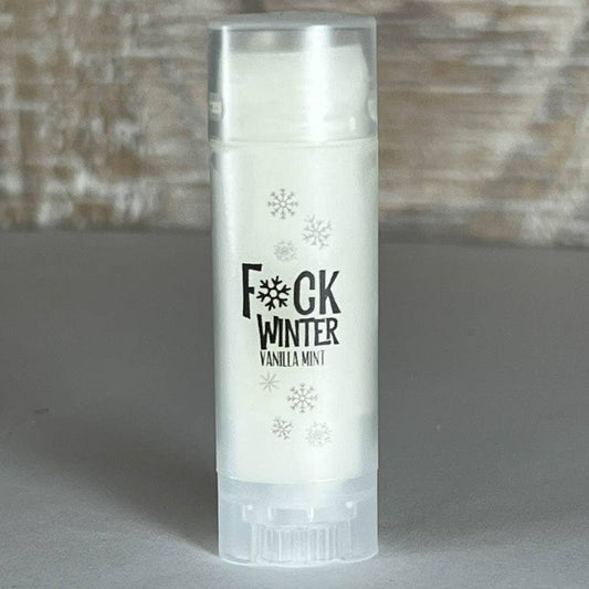 Natural Lip Balm -  F*CK WINTER  Vanilla Mint