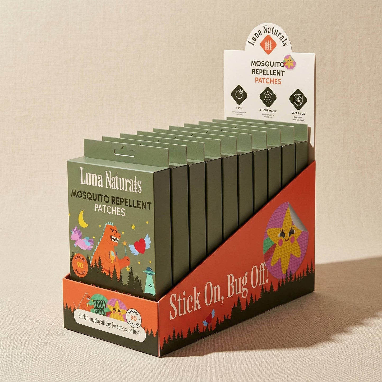 Kids Mosquito Repellent Patches | Fresh & Herbal | 90 Pack