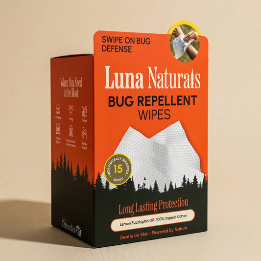 Bug Repellent Wipes | Lemon Eucalyptus Oil | 15 Pack