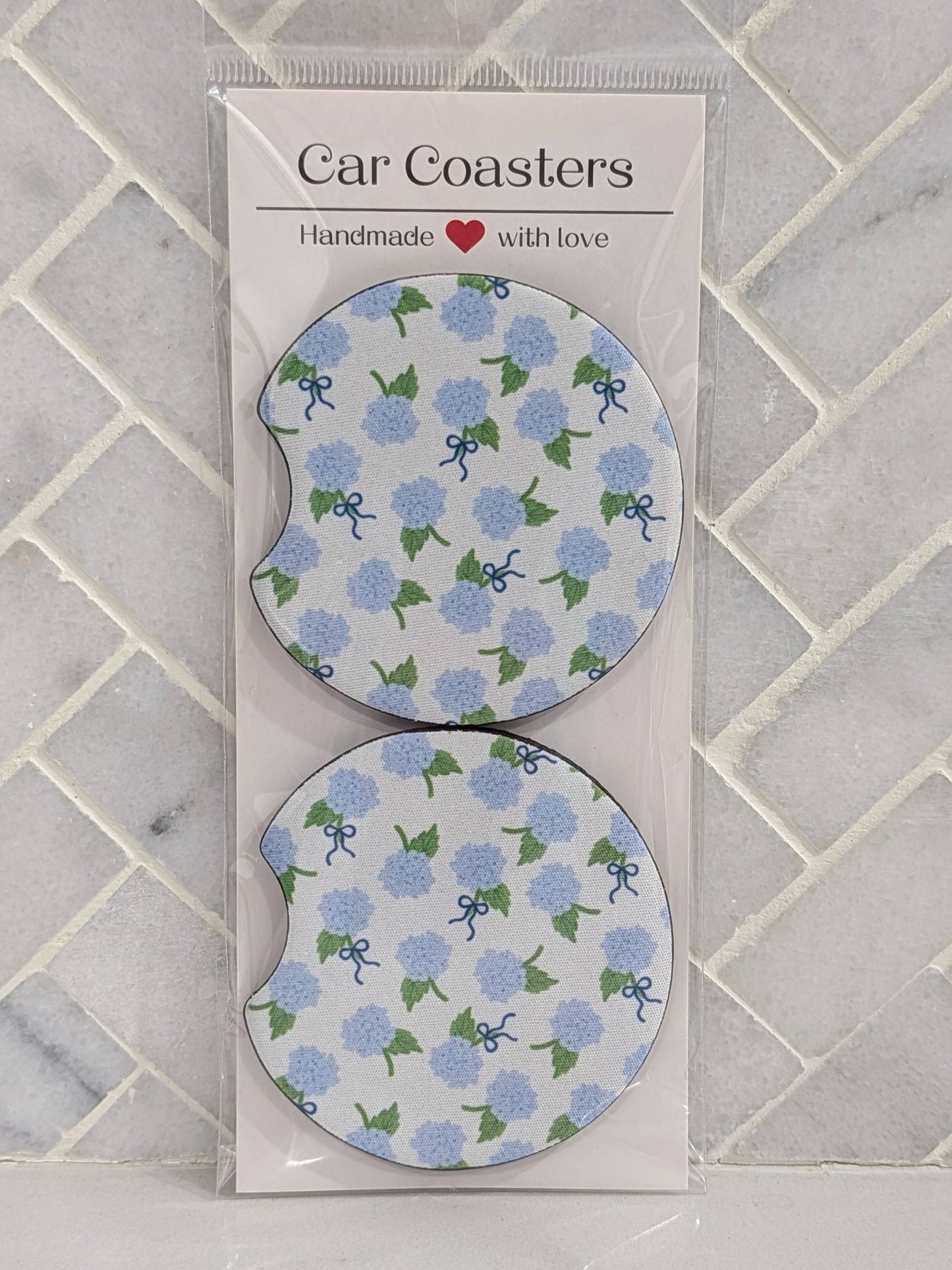Flower Hydrangea Car Coasters