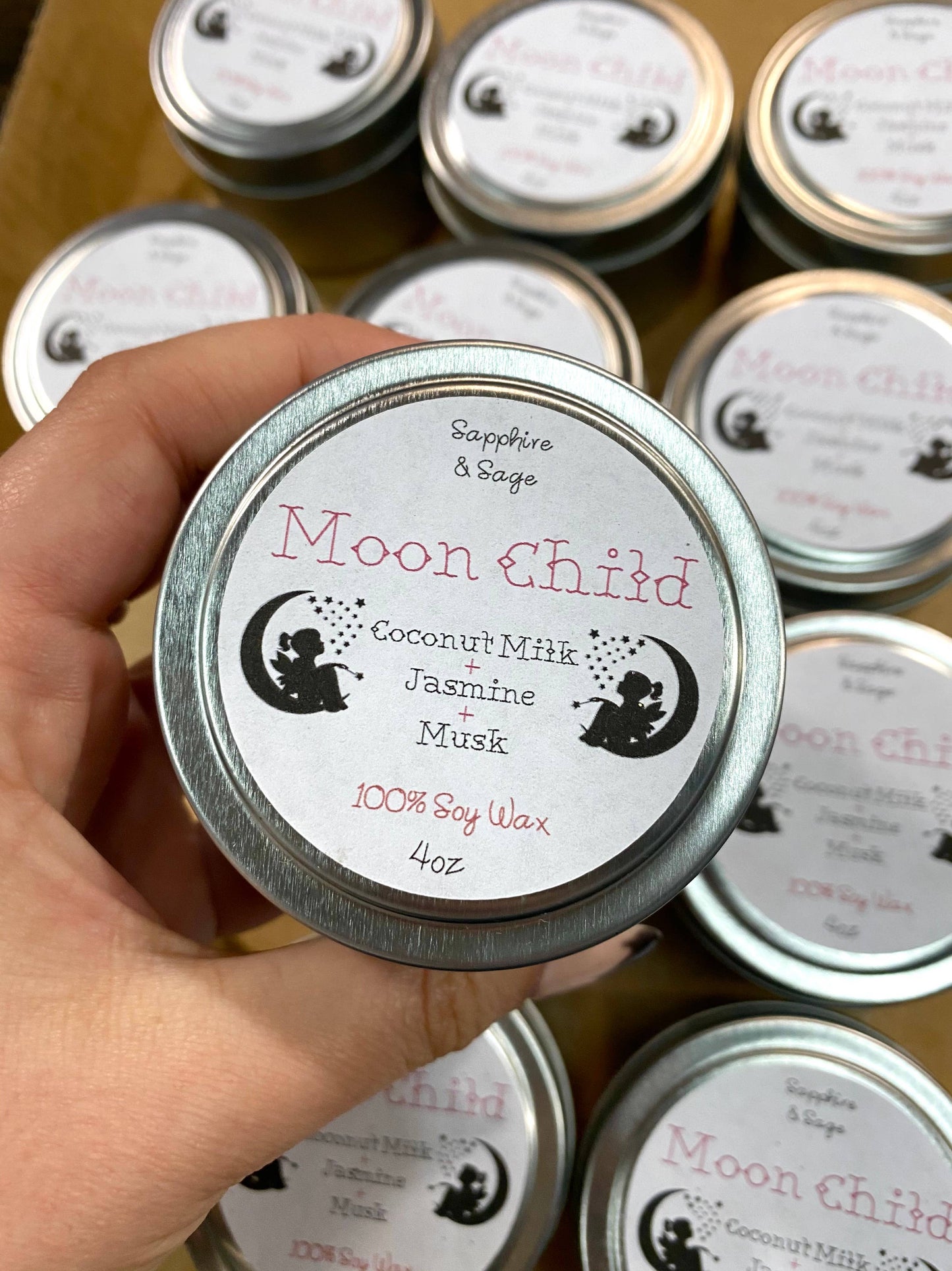 Moon Child Crystal Candle