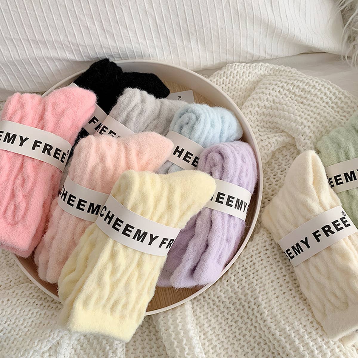 Cozy Thick Plush Hemp-Knit Socks