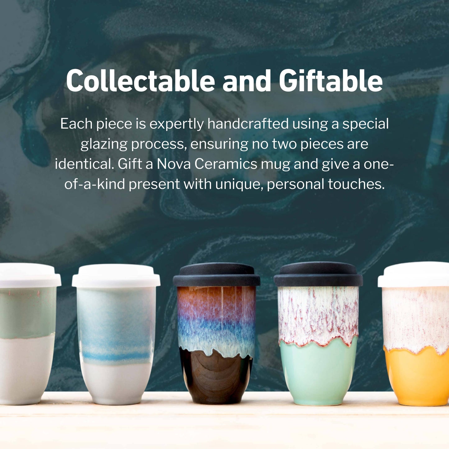 Eclipse 12oz Ceramic Travel Mug – (Includes Lid & Band)