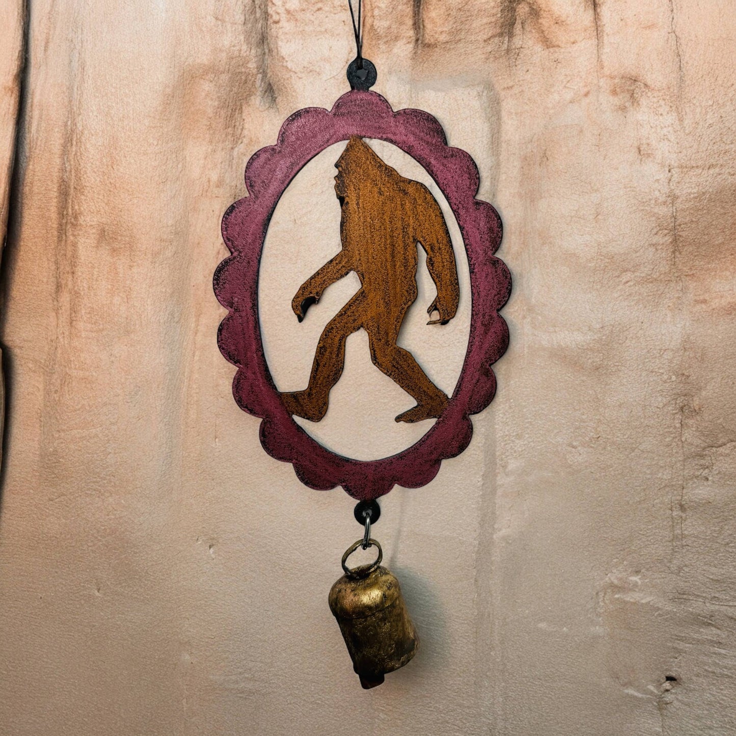 Bigfoot Wind Chime Green Sasquatch yeti Nana Bell Northwest lodge
