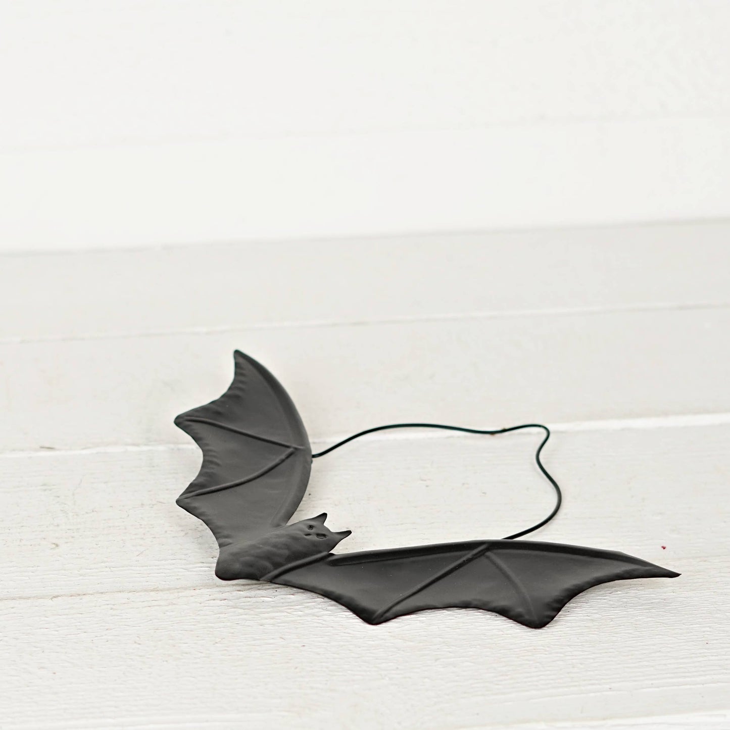 570721- Metal Black Flying Bat Ornament-12W x 9H