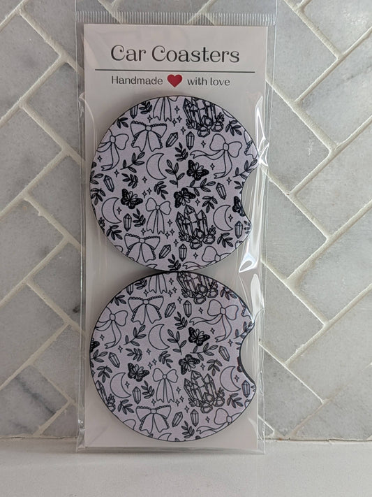 Butterfly Crystal Car Coasters
