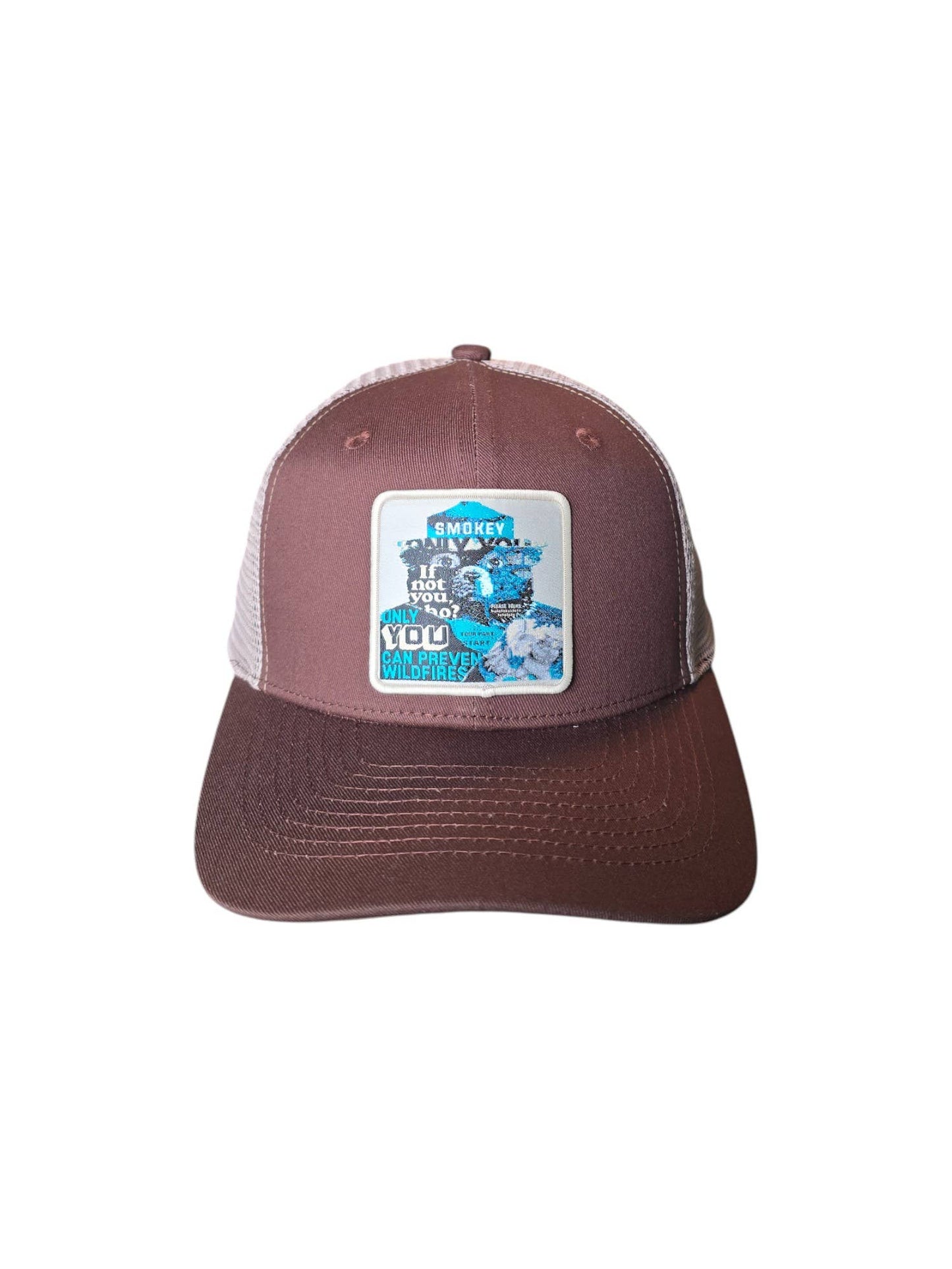 Smokey the Bear Snapback Trucker Hat W/ Patch