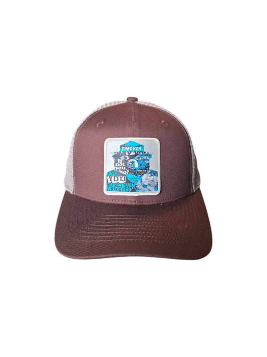 Smokey the Bear Snapback Trucker Hat W/ Patch
