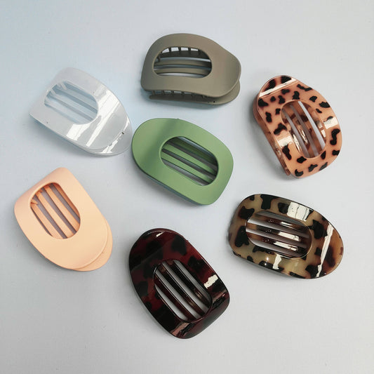 Oval Flat Hair Clip for Women, Strong Grip Clamp_CWAHA07281
